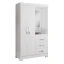 Guarda Roupa 2 Portas com Espelho Branco ou Rosa
